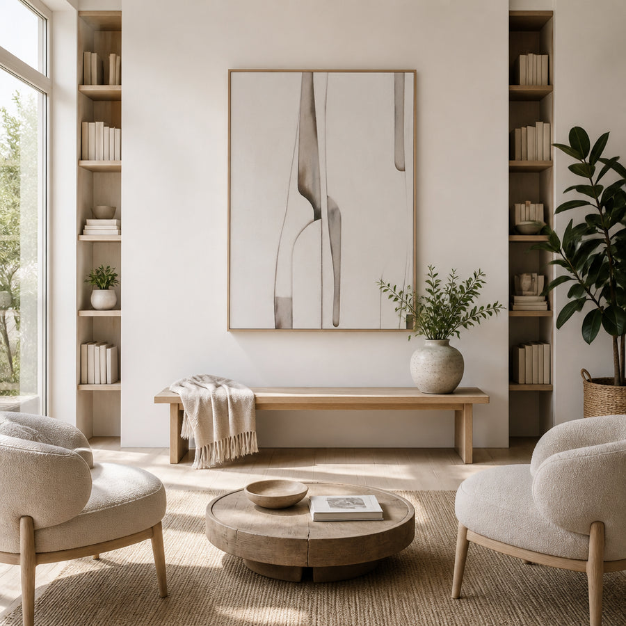 Limites De Abstratos Art Print in a room setting