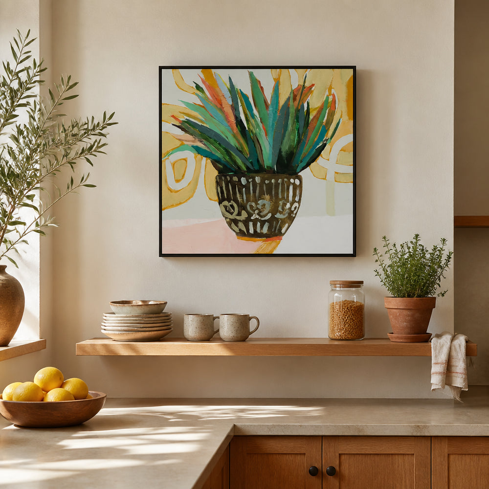 Room mockup featuring Vibrant Fern Display Art Print