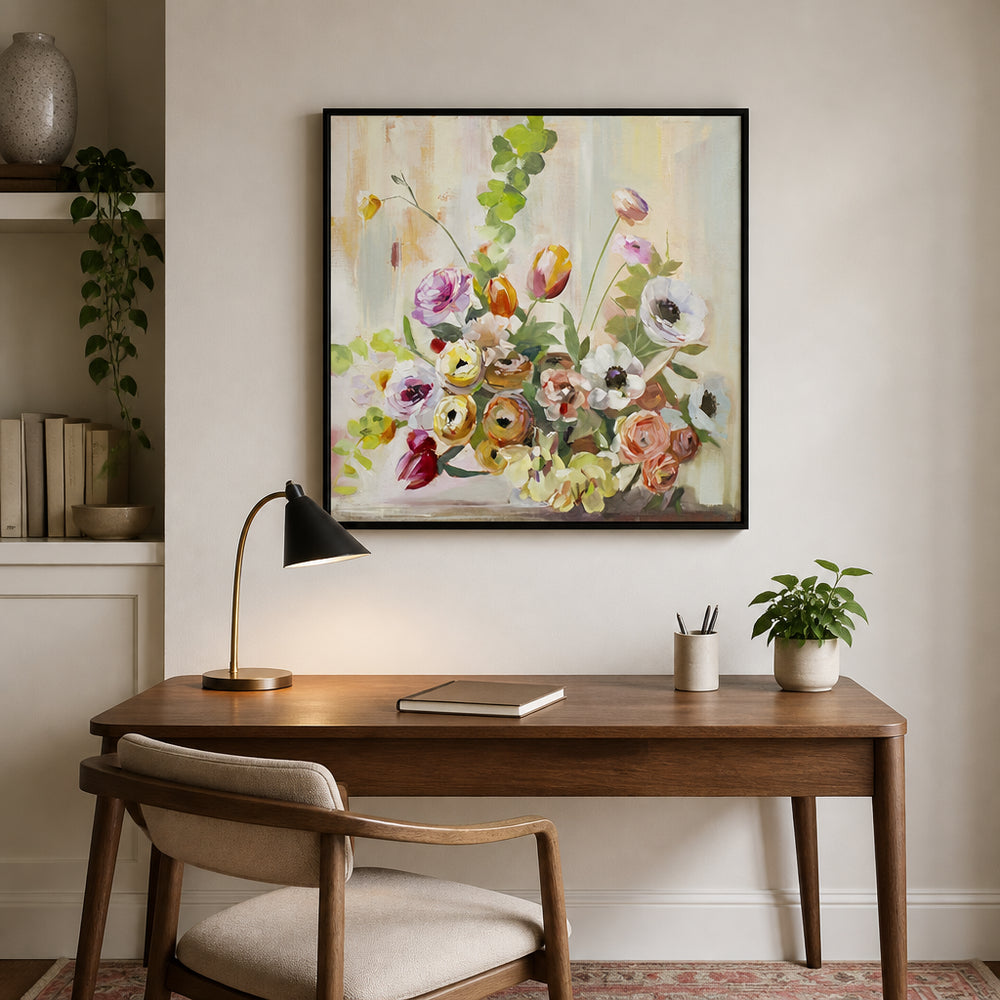 Room mockup featuring Ranunculus In Bloom Art Print