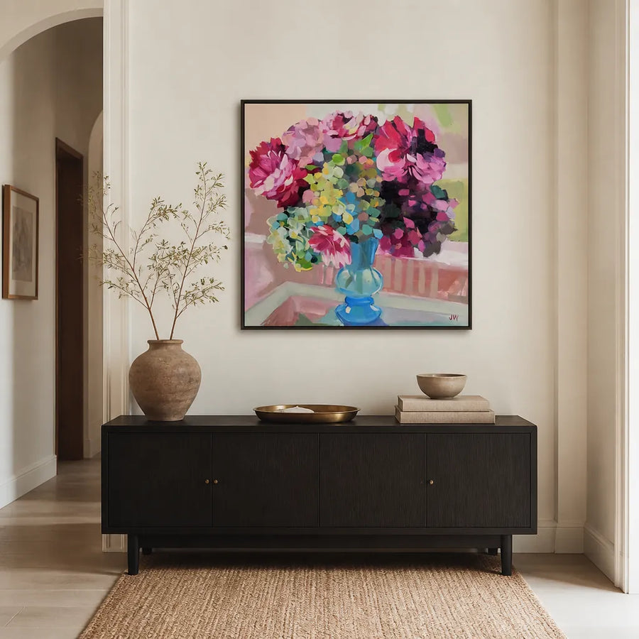 Southern Blossom Display Art Print in a room setting