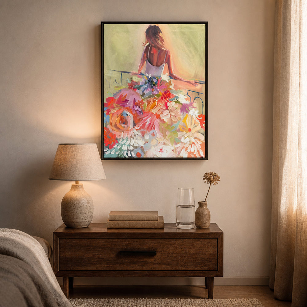 Room mockup featuring Flower Dress Daydream Art Print