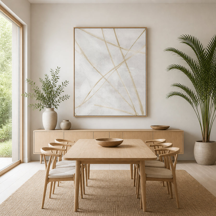 Gestural Strokes Serenity Art Print in a room setting