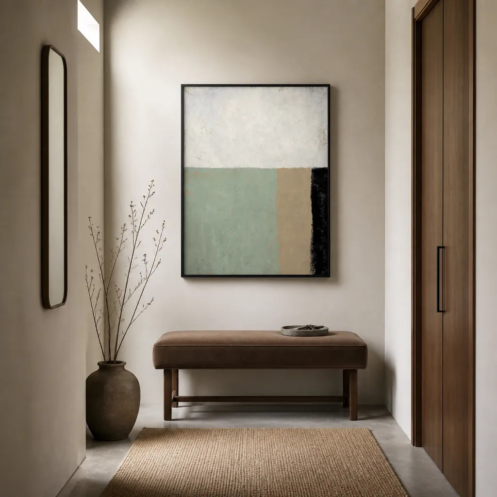 Room mockup featuring Sage Serenity Blend Art Print