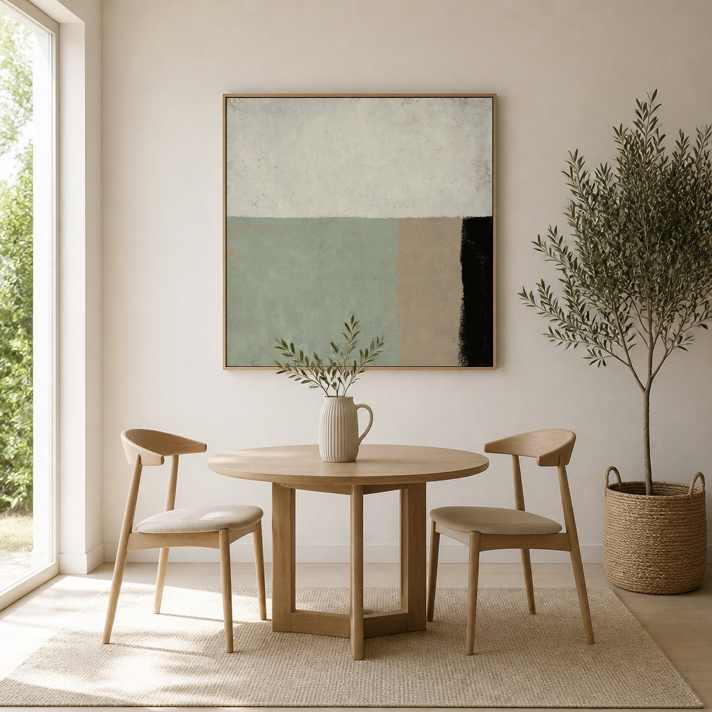 Sage Serenity Blend Art Print shown in a styled room