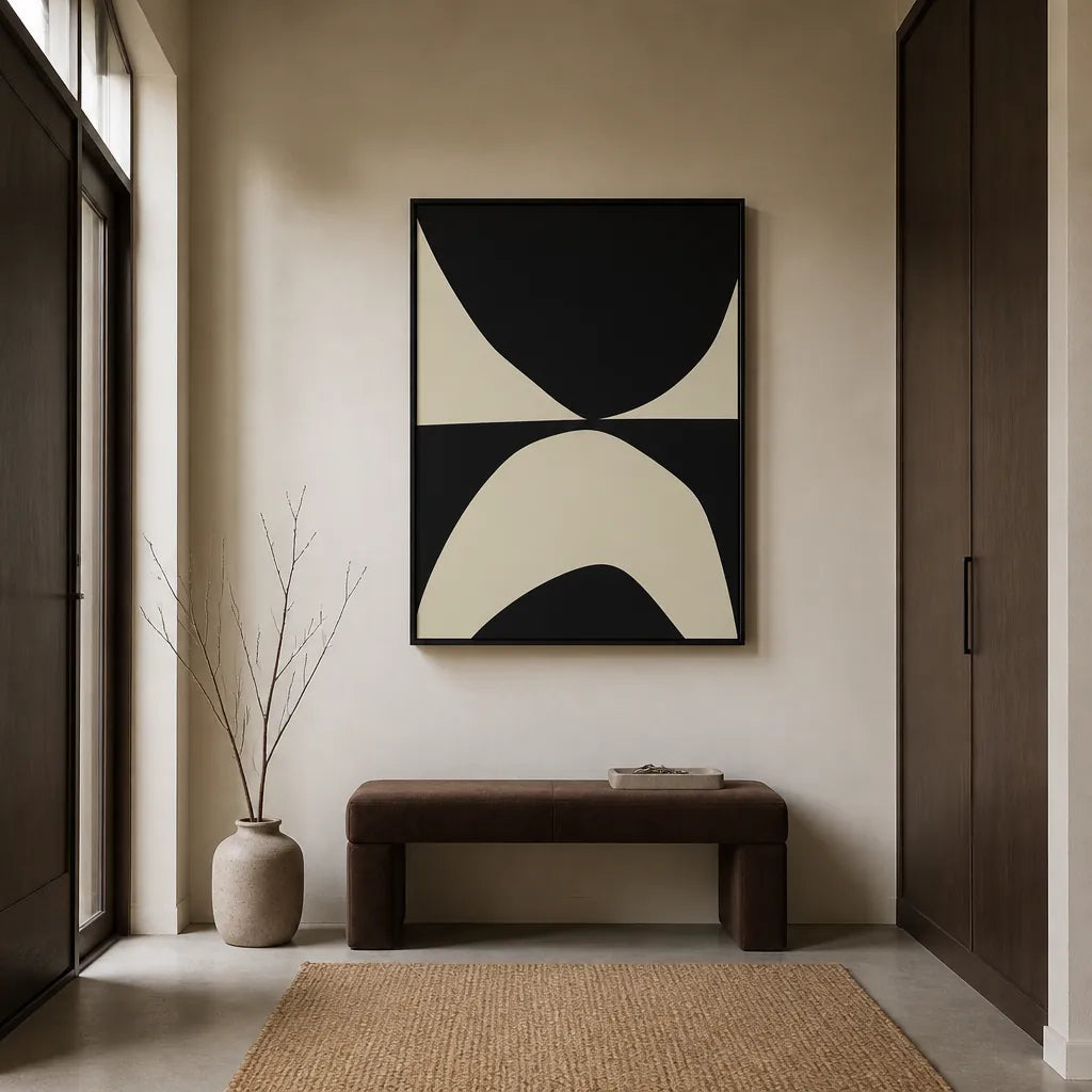 Room mockup featuring Blackbird Abstract Symmetry Art Print