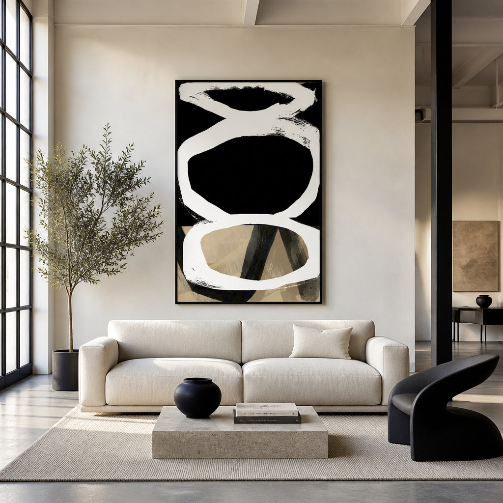 Room mockup featuring Bold Brushwork No4 Art Print
