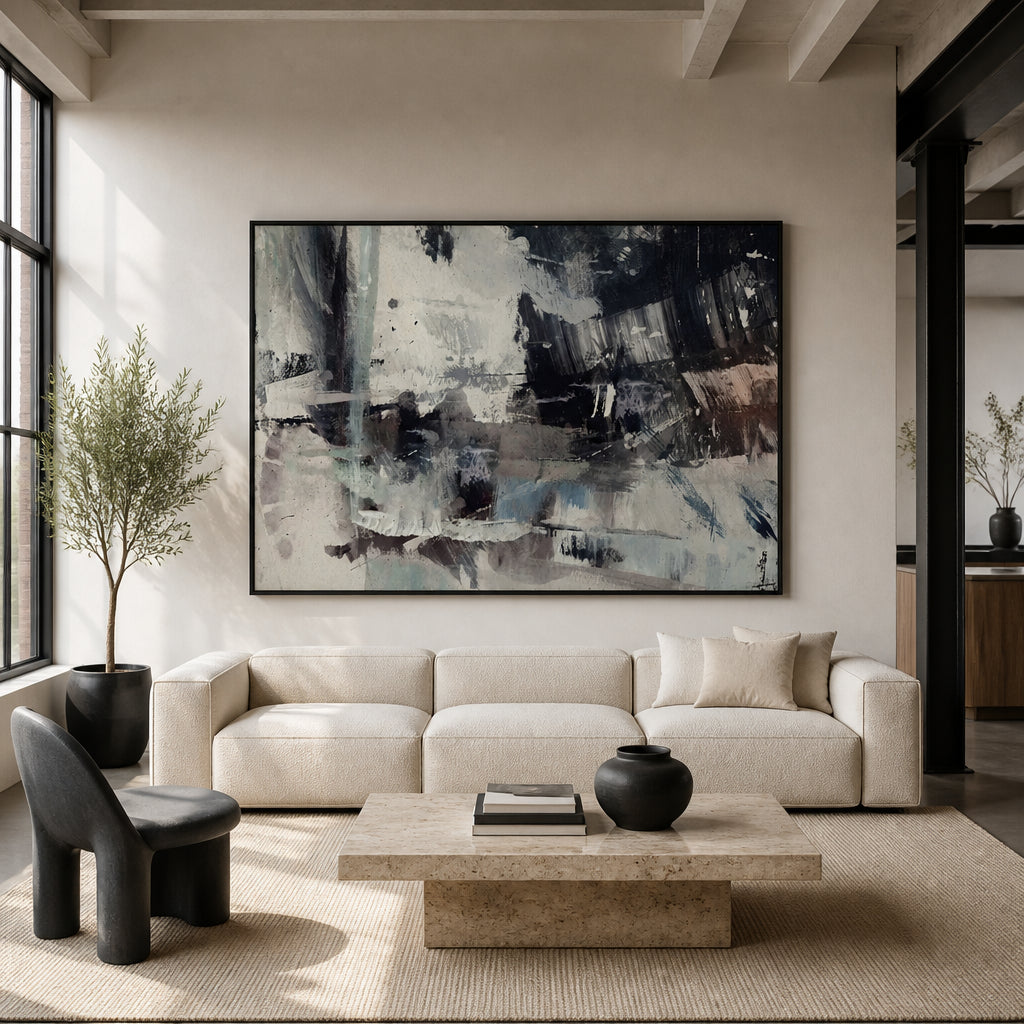 Room mockup featuring Abstract Movement Art Print