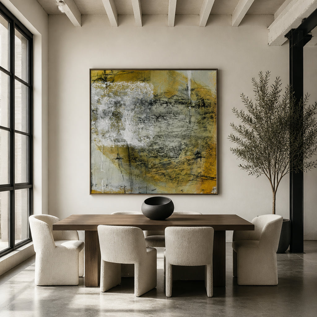 Room mockup featuring Earth Song Abstract Art Print