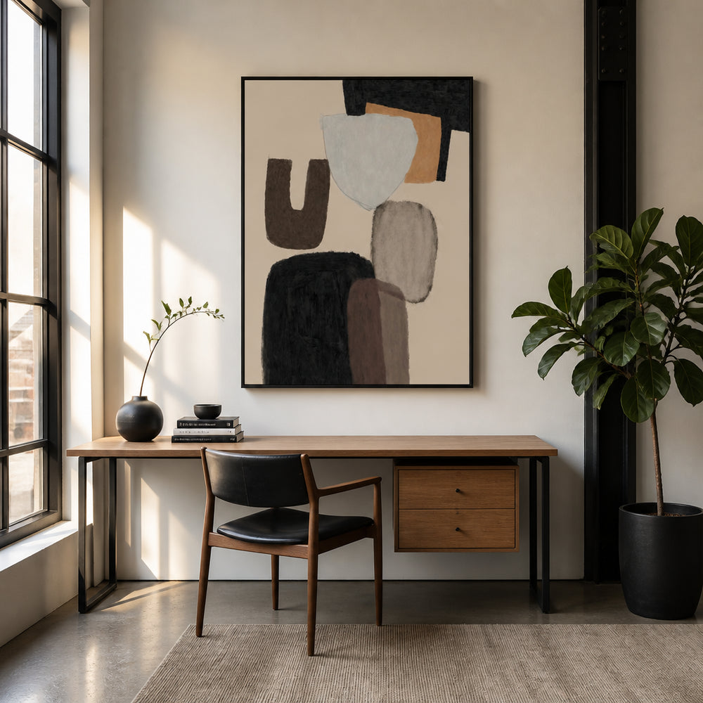 Room mockup featuring Everywhere Abstract Shapes Art Print