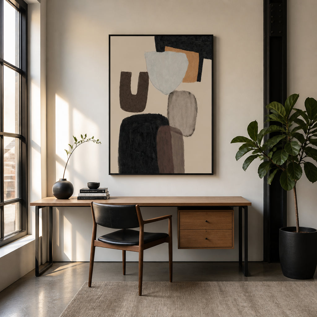 Room mockup featuring Everywhere Abstract Shapes Art Print