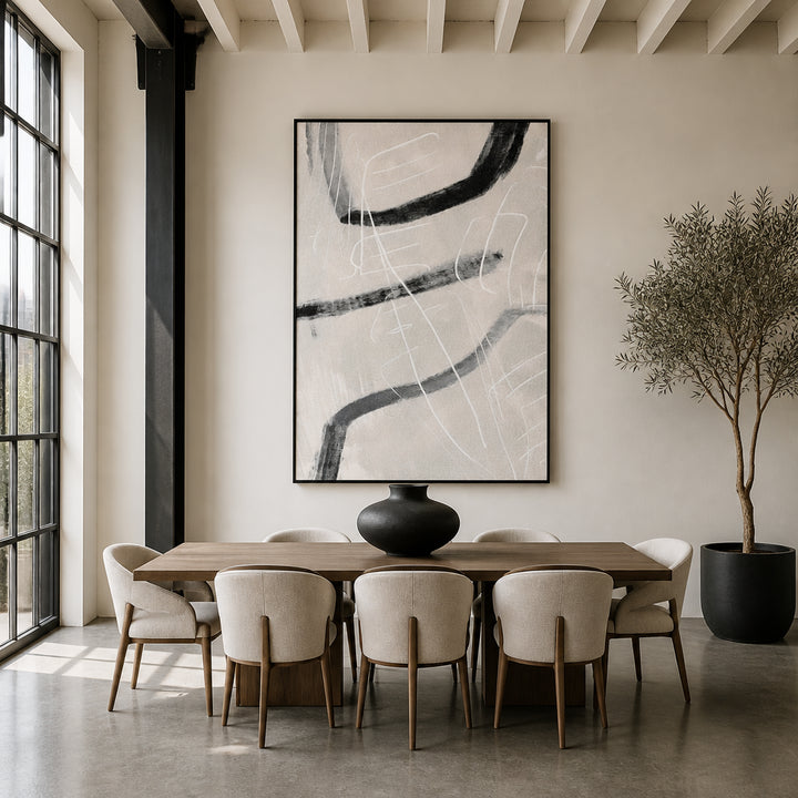 Room mockup featuring Gestural Lines Art Print