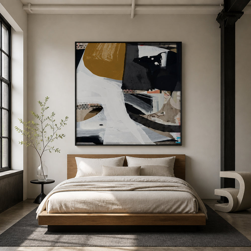 Room mockup featuring Abstract Trading Movement Art Print