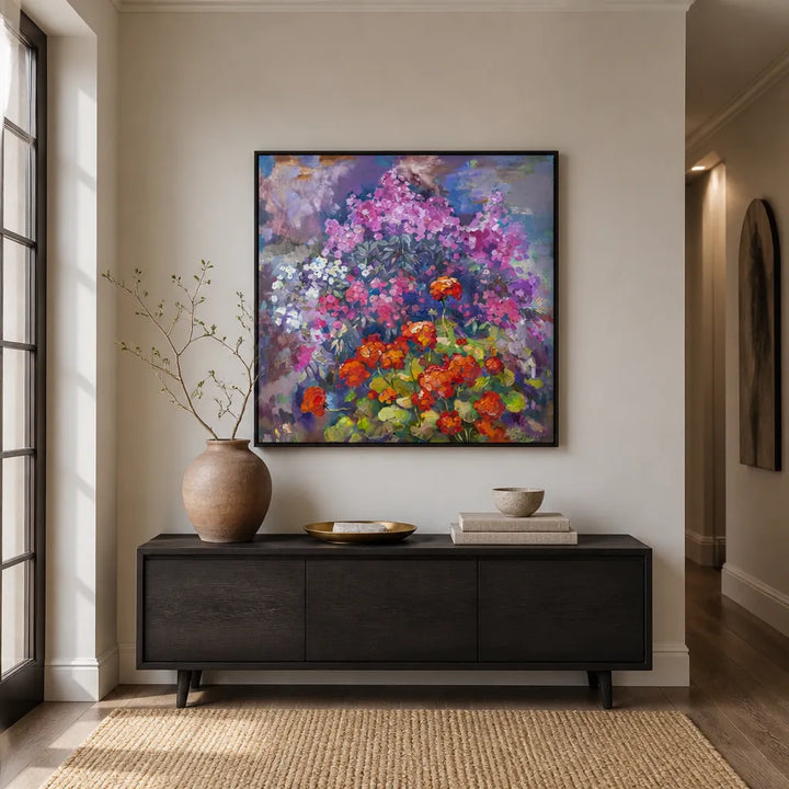 Room mockup featuring Aroma Of Blooming Garden Art Print