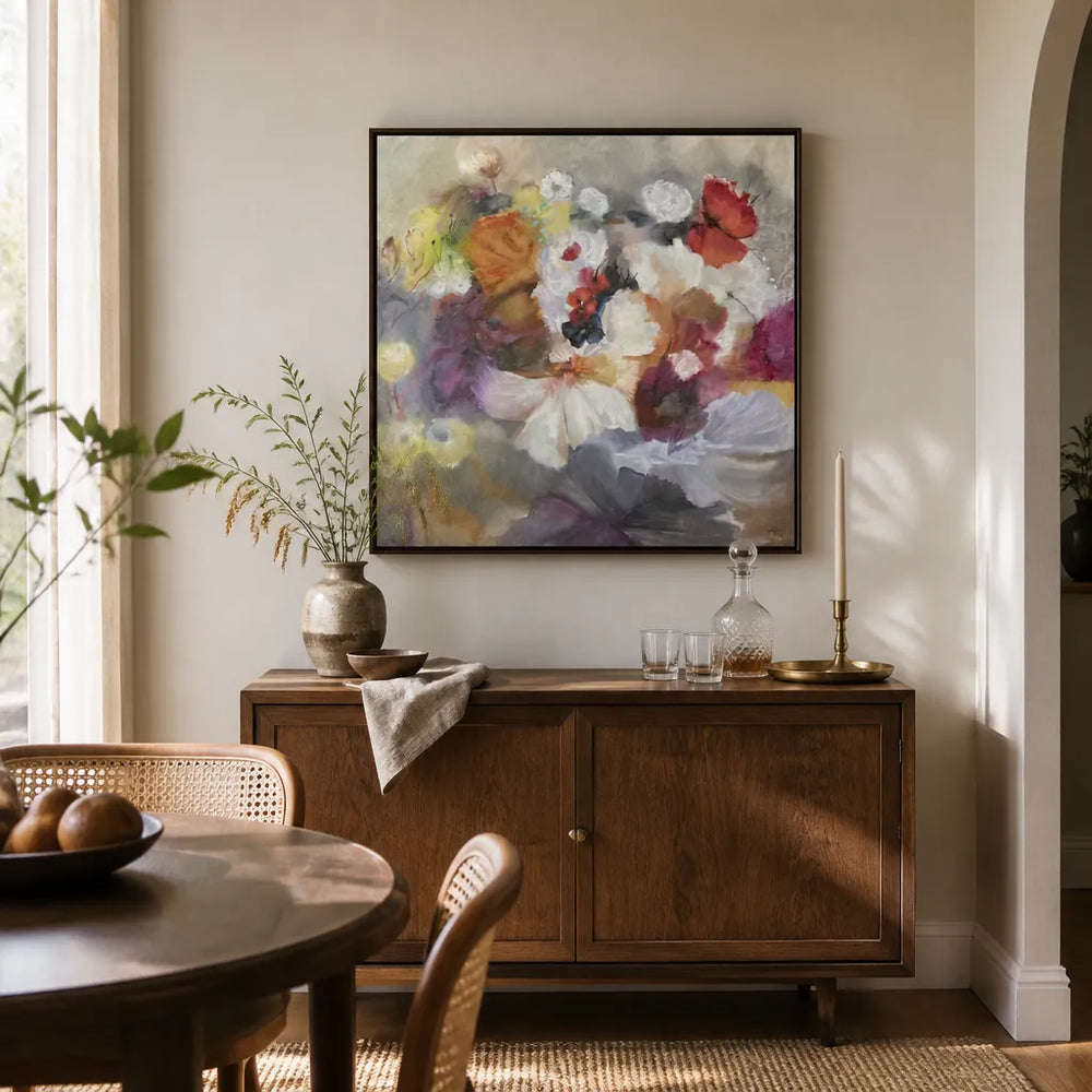 Room mockup featuring Floral Dreamscape Art Print