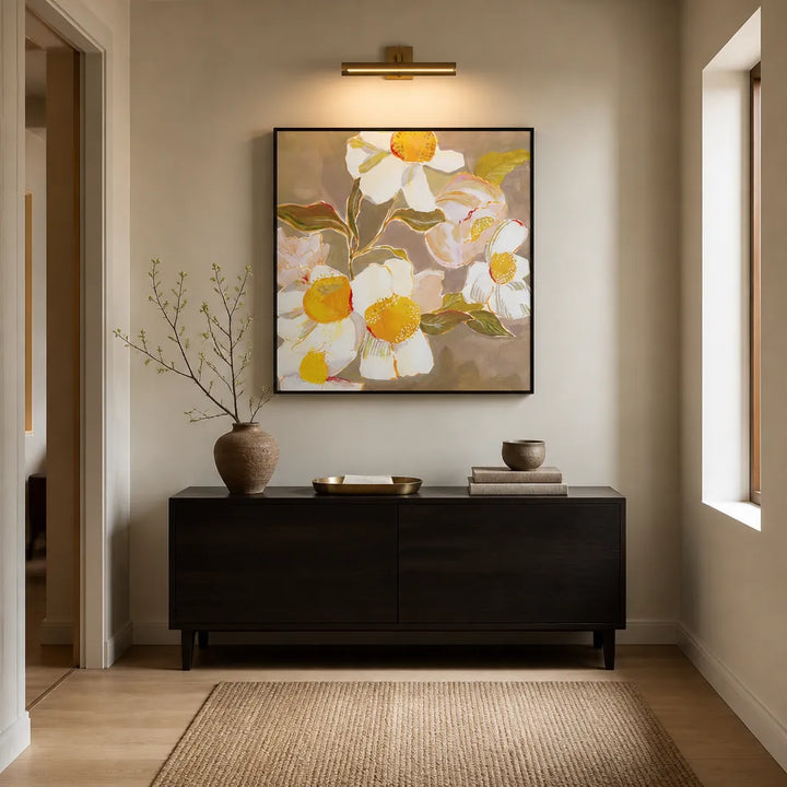 Room mockup featuring Summer Blossoms Art Print