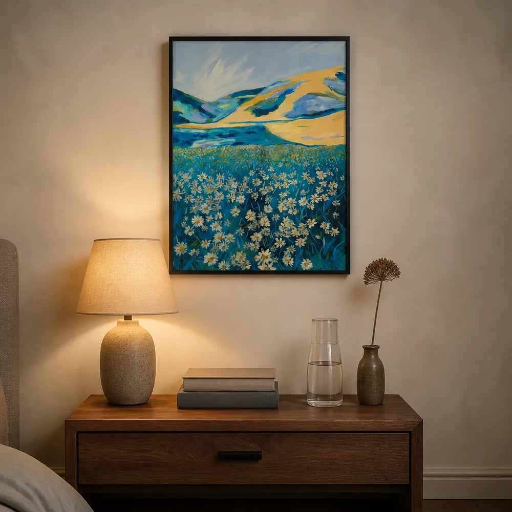 Room mockup featuring Blooming Meadows Art Print