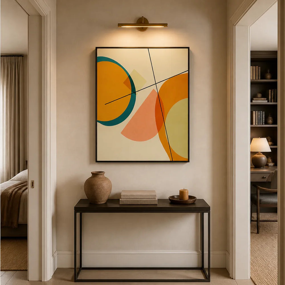 Room mockup featuring Geometric Harmony Art Print 2