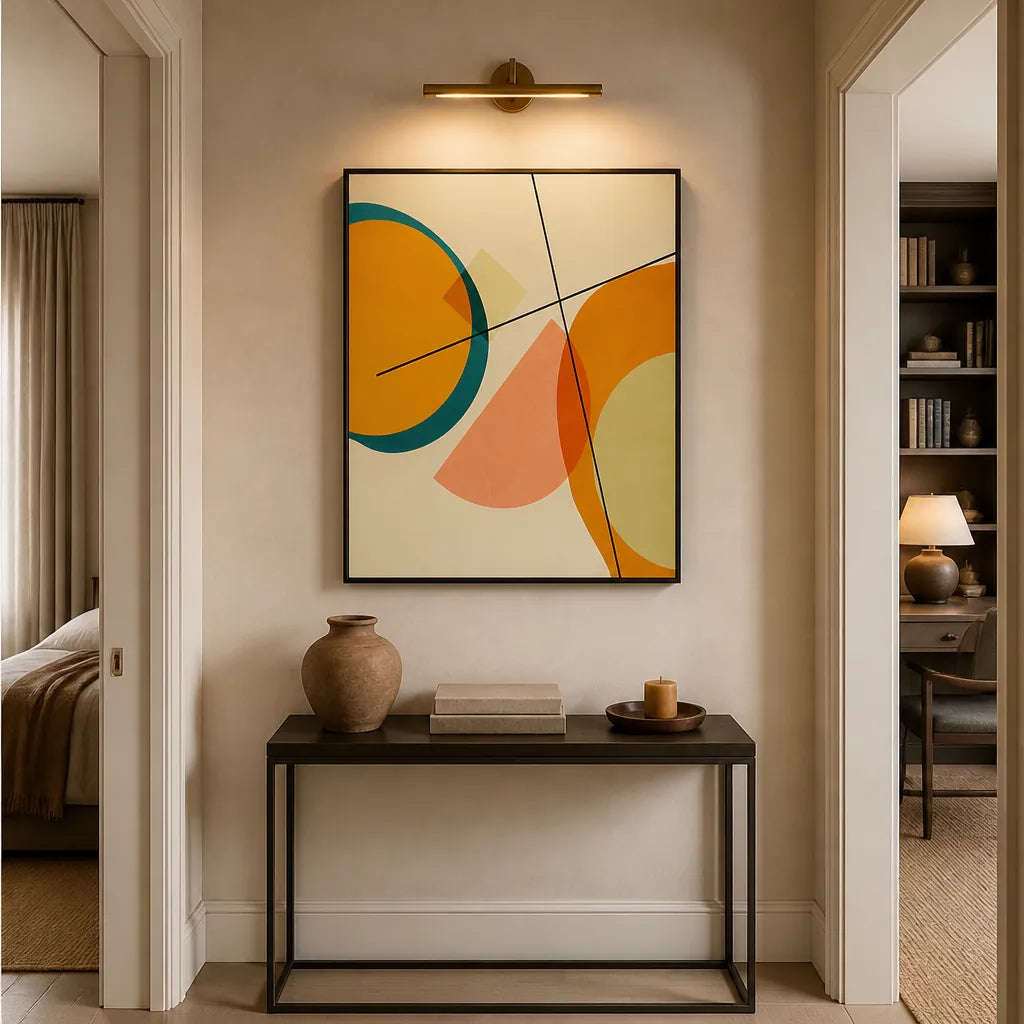 Room mockup featuring Geometric Harmony Art Print 2