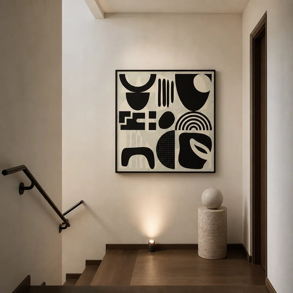 Room mockup featuring Quadrate Formations Art Print