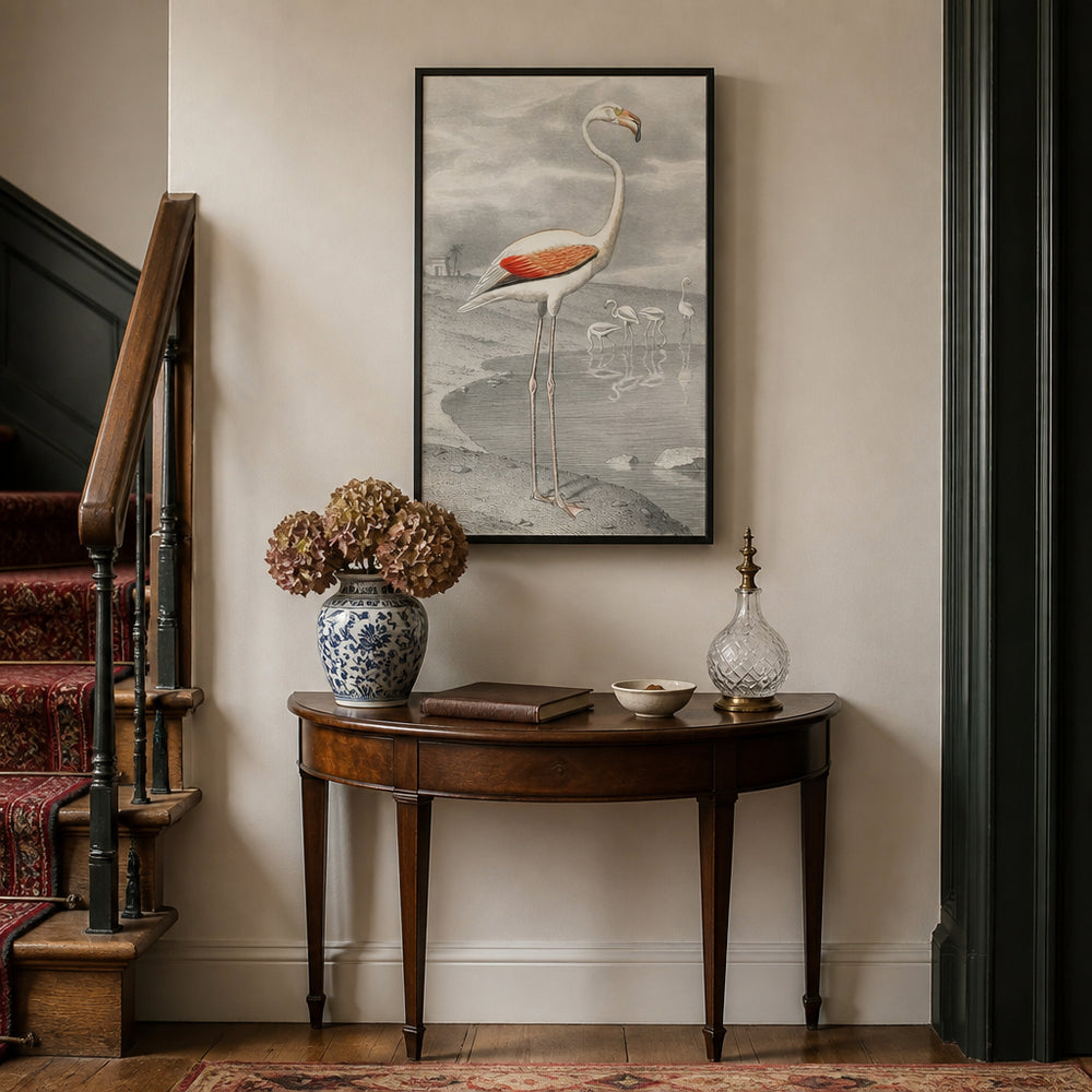 Room mockup featuring Le Flammant by Edouard Travies Art Print