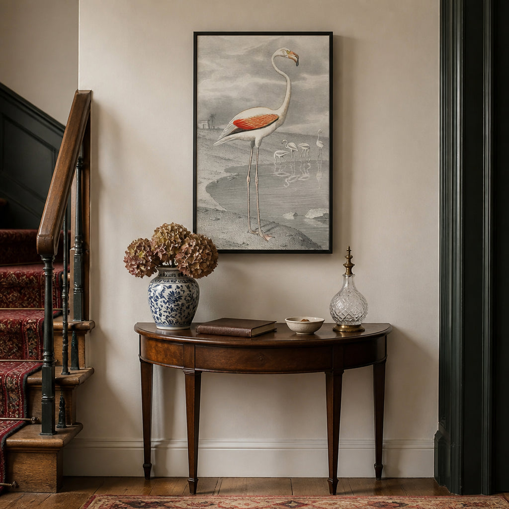 Room mockup featuring Le Flammant by Edouard Travies Art Print
