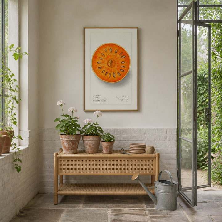 Room mockup featuring Bael by Ellen Isham Schutt Art Print