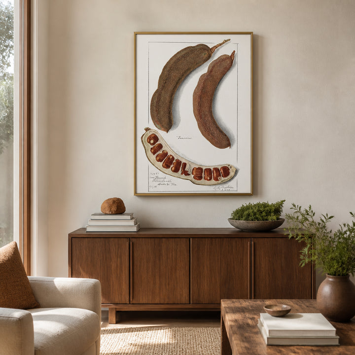 Room mockup featuring Indian Tamarind by Amanda Almira Newton Art Print