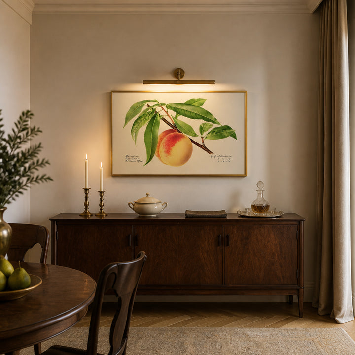 Room mockup featuring Peach Twig by Royal Charles Steadman Art Print