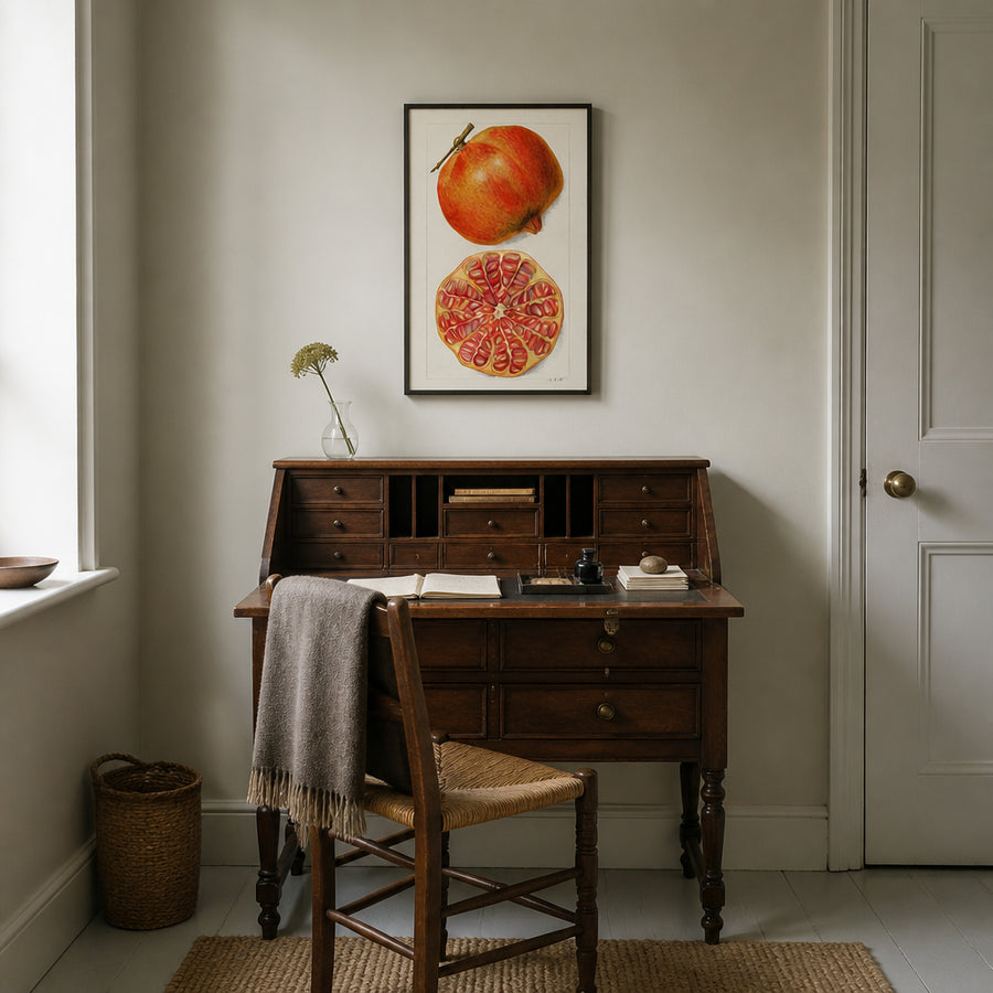 Pomegranates by Amanda Newton Art Print in a room setting