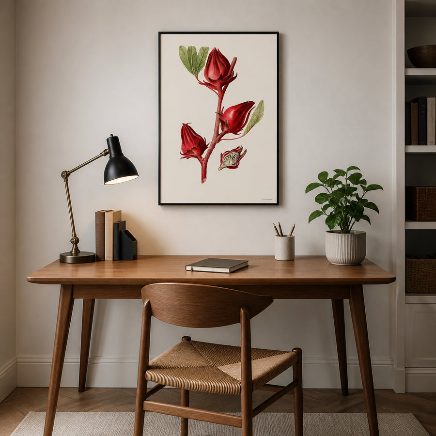 Roselle by Deborah Griscom Passmore Art Print in a room setting