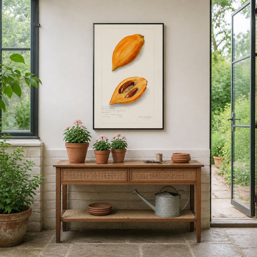 Room mockup featuring Yellow Sapote by A. A. Newton Art Print