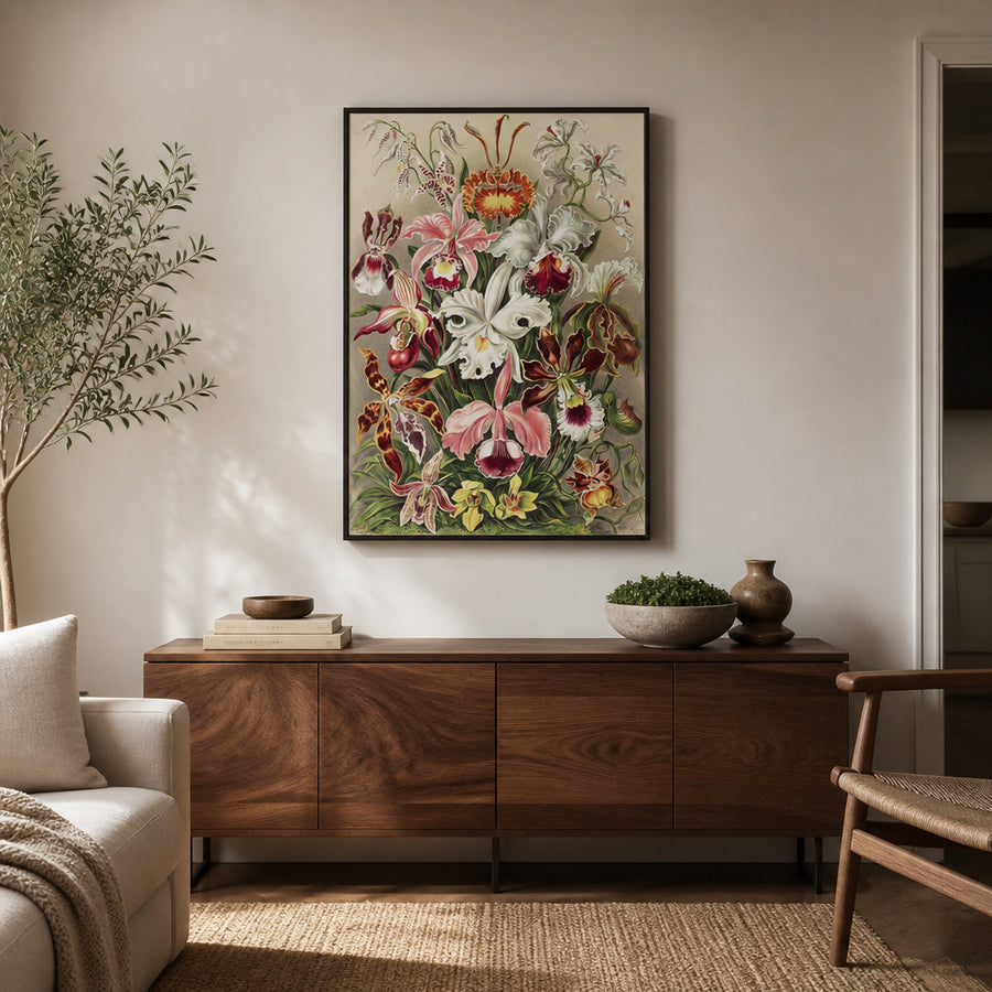 Orchideae by Ernst Haeckel Art Print in a room setting