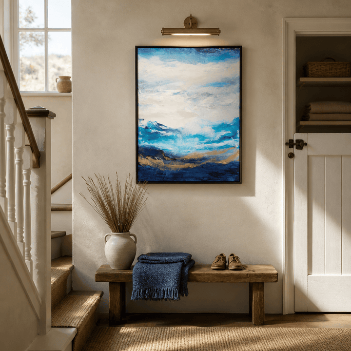 Room mockup featuring Waves Of Serenity Art Print