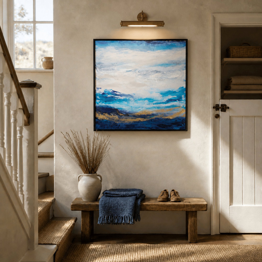 Room mockup featuring Waves Of Serenity Art Print