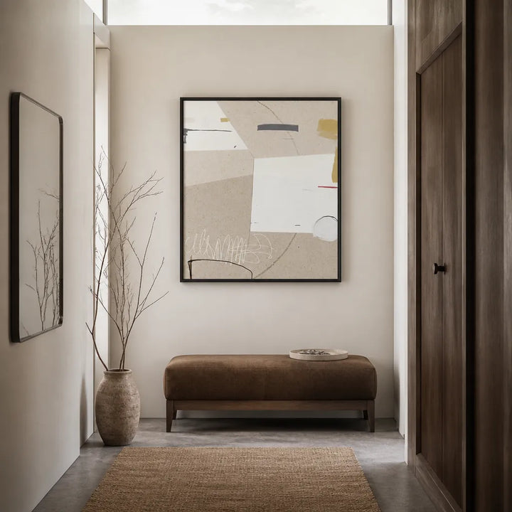 Room mockup featuring Abstract Block Design Art Print