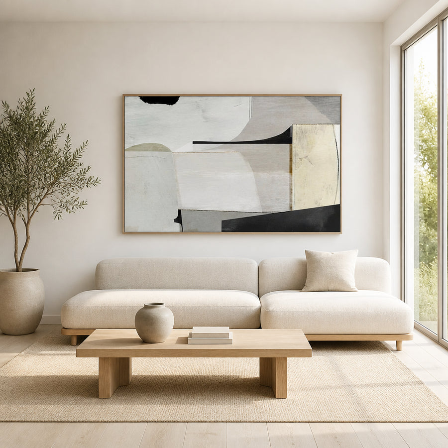 Abstract Layers Harmony Art Print in a room setting