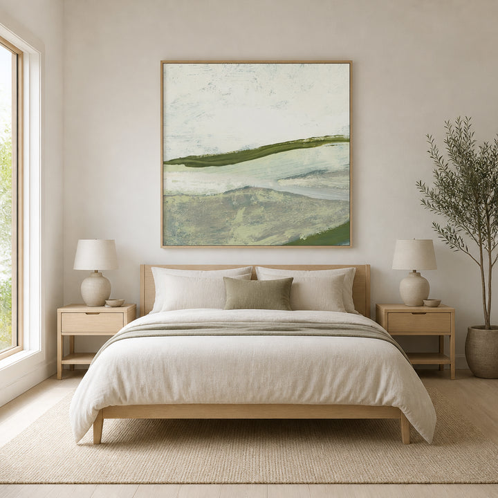 Room mockup featuring Mountain View 2 Art Print