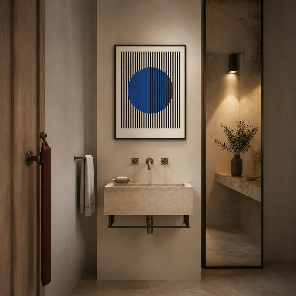 Room mockup featuring Circle Intersecting Lines Art Print