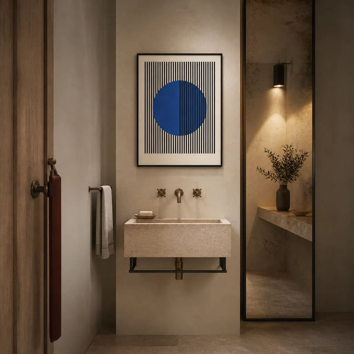 Room mockup featuring Circle Intersecting Lines Art Print