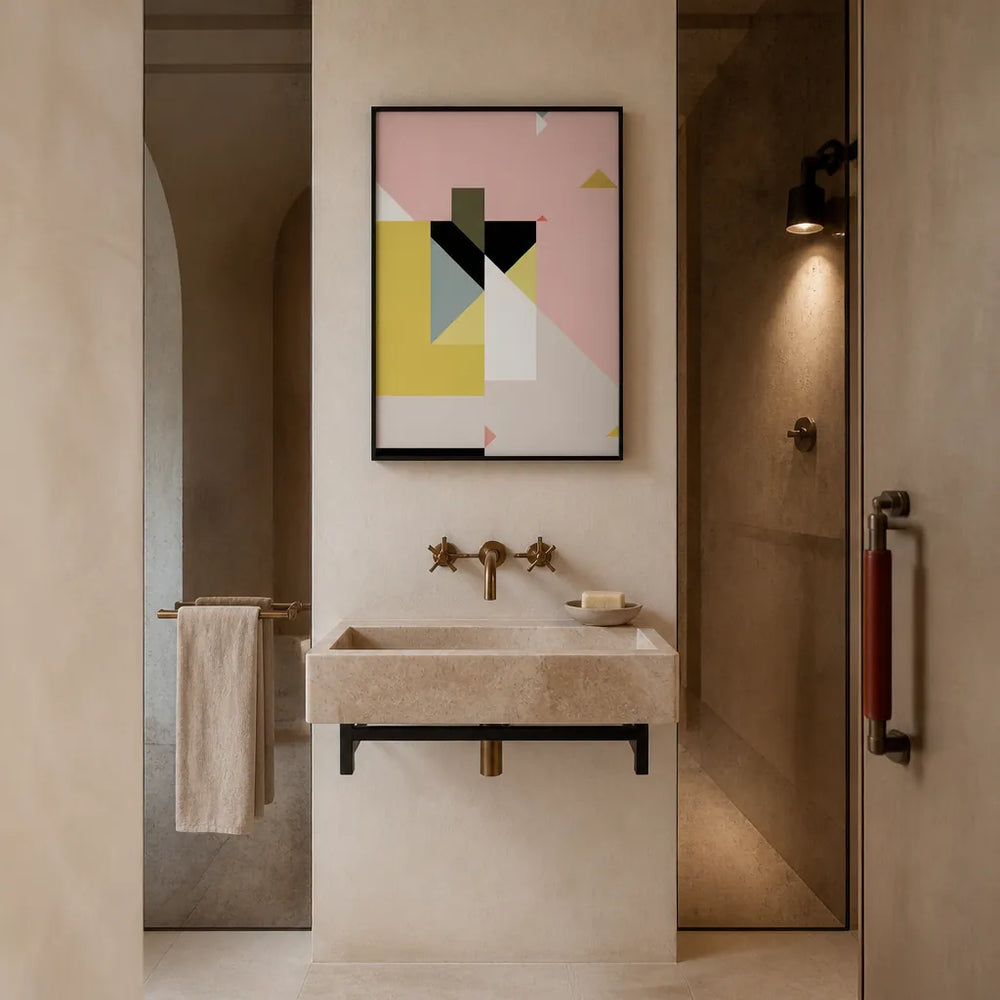 Room mockup featuring Geometric Melody Art Print