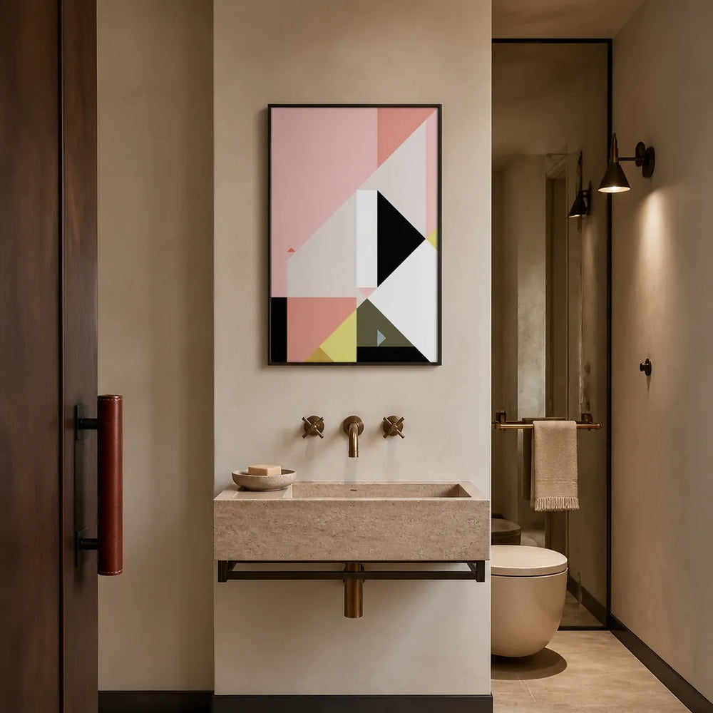 Room mockup featuring Geometric Harmony N°2 Art Print