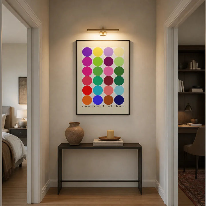 Room mockup featuring Hue Contrast Display Art Print