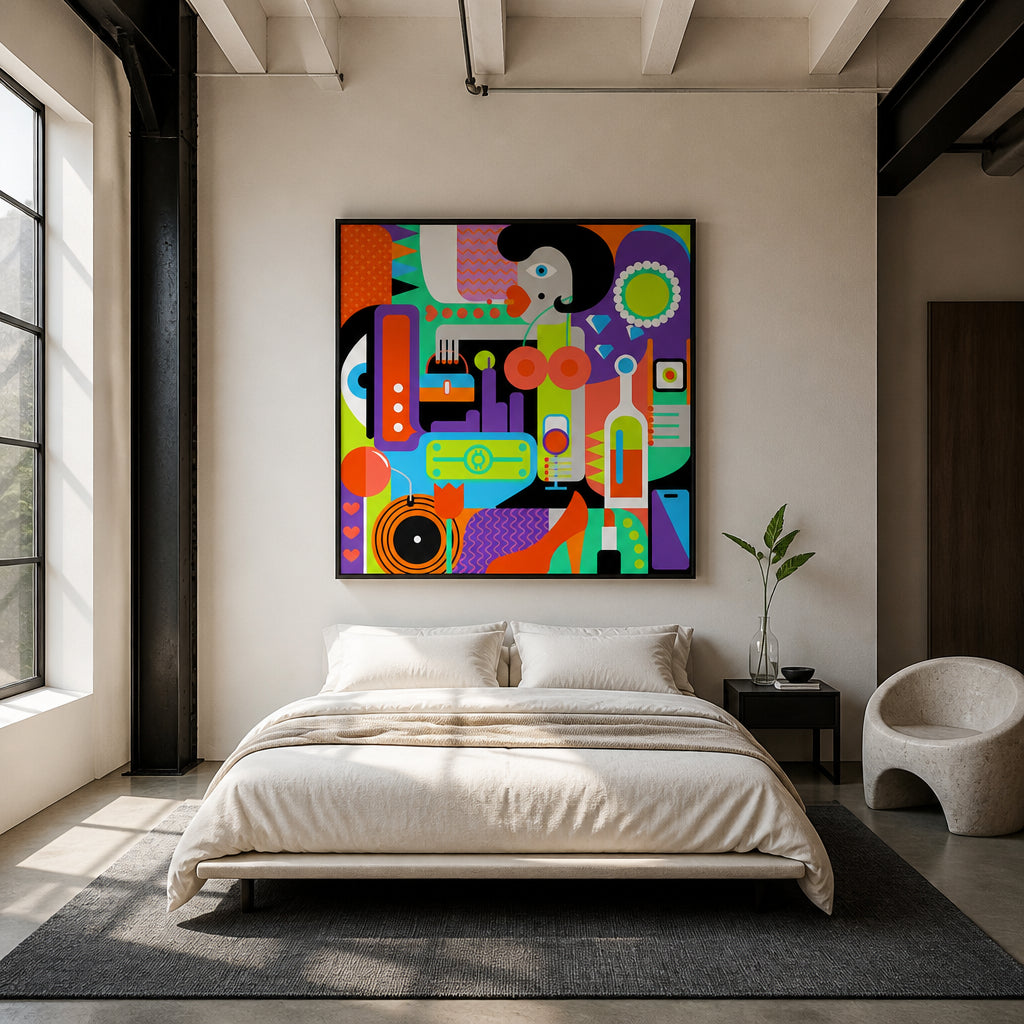 Room mockup featuring Pop Glamour Essence Art Print