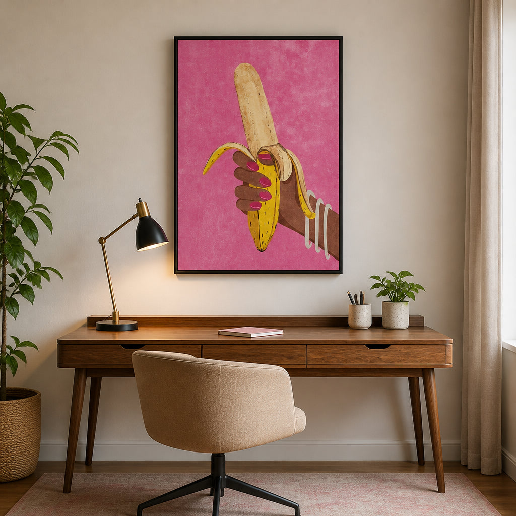 Room mockup featuring Banana Art Print