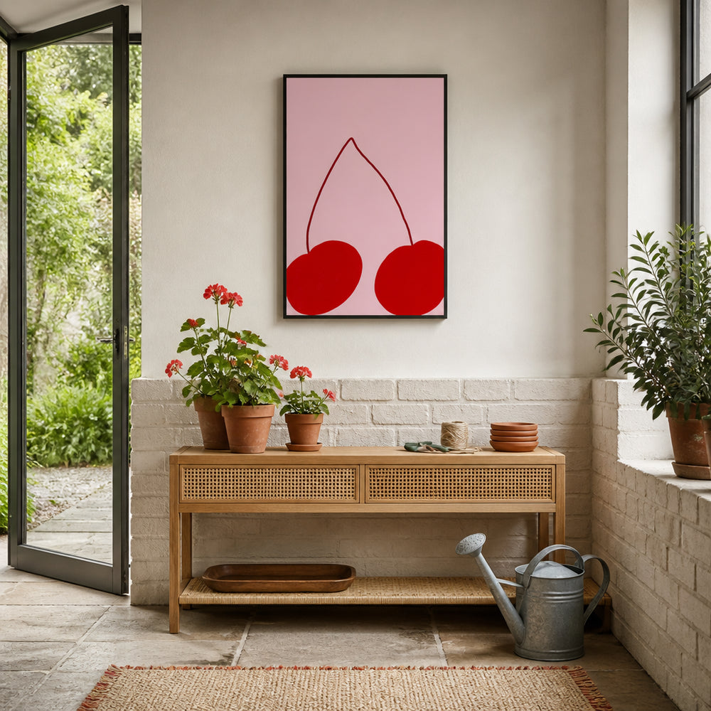 Room mockup featuring Cherry Art Print