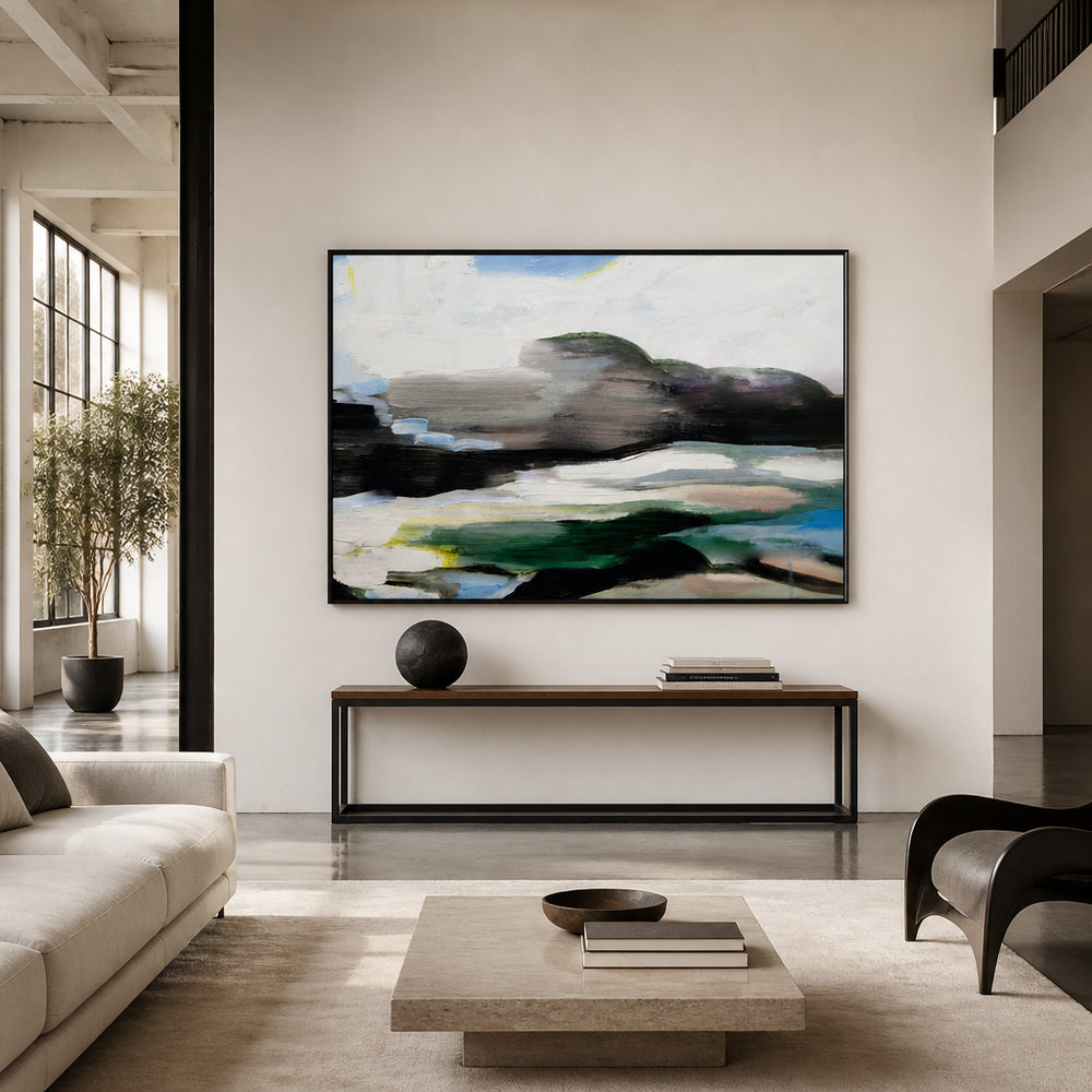 Room mockup featuring 140 - abstract Art Print