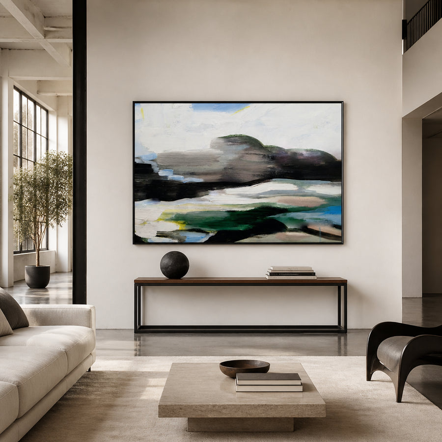 140 - abstract Art Print in a room setting