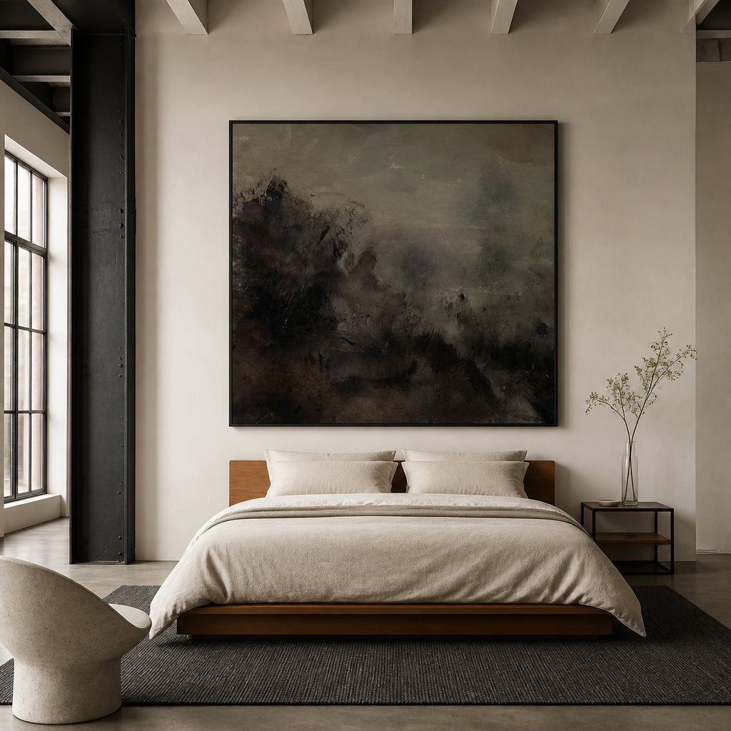 Room mockup featuring Edge of the Wood - abstract Art Print