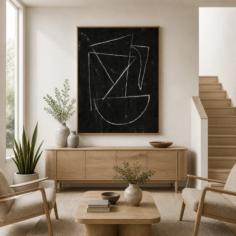 Hatton - abstract Art Print in a room setting