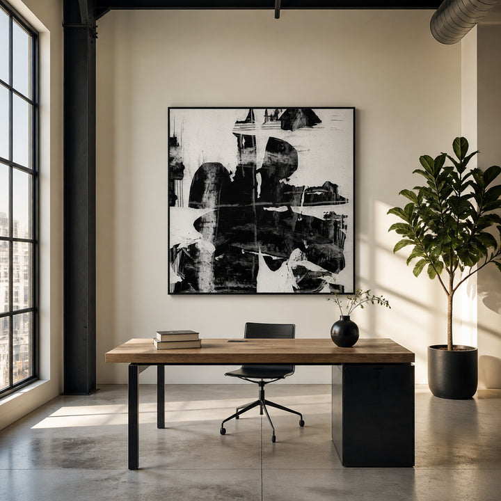 Room mockup featuring Plume - abstract Art Print